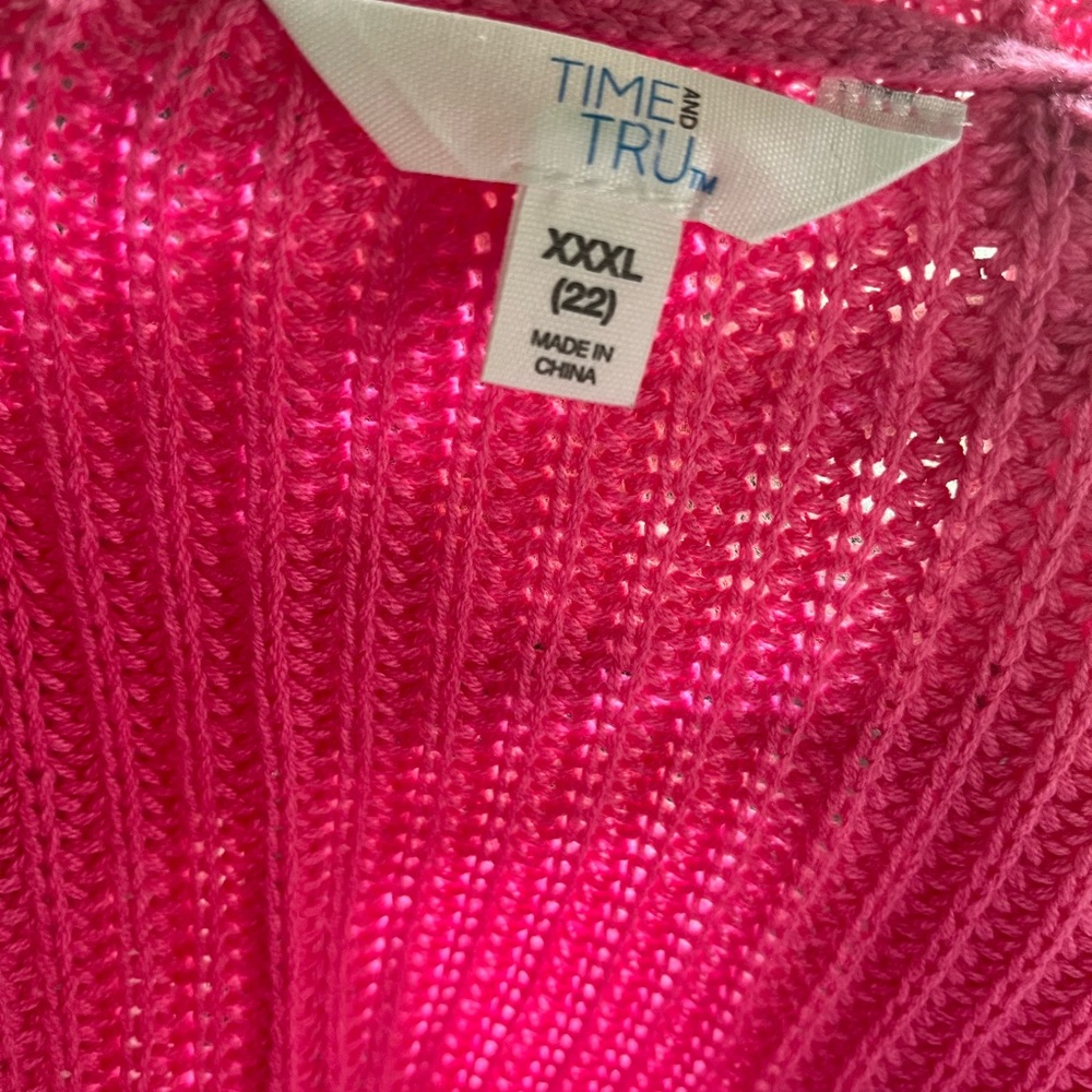 Pink Cardigan Sweater Great for Fall Layers Cute Plus Size Sweater - Picture 8 of 11